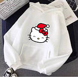 Жіноче худі з новорічним принтом Hello Kitty, фото 3