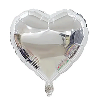 Фольгована куля Серце 9" срібний (Китай)