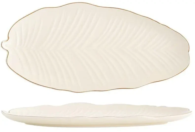 Блюдо Limited Edition Leaf Cream Gold (6990673), фото 1
