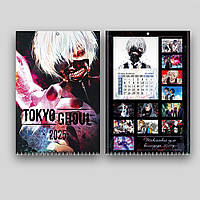 Календар Tokyo ghoul 2025 А3 настінний перекидний