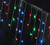 Гірлянда-штора "бахрома", кольорова, 2,5х0,8 м, 120 діодів / LED