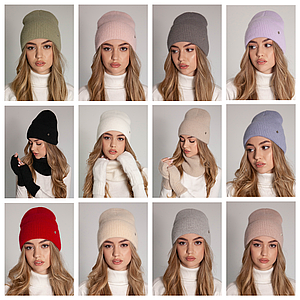 Жіноча зимова ангорова шапка лопата, Модні зимові шапки тепла шапка Шапка біні з ангори