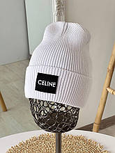 Жіноча шапка Celine демісезонна біла