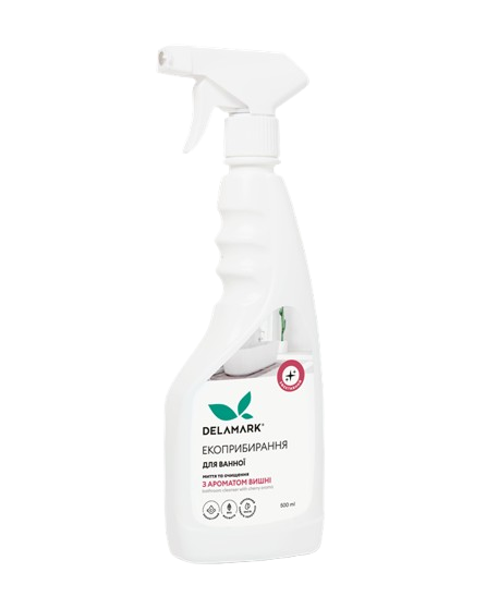 Засіб для миття ванної кімнати DeLaMark з ароматом вишні, 500 мл