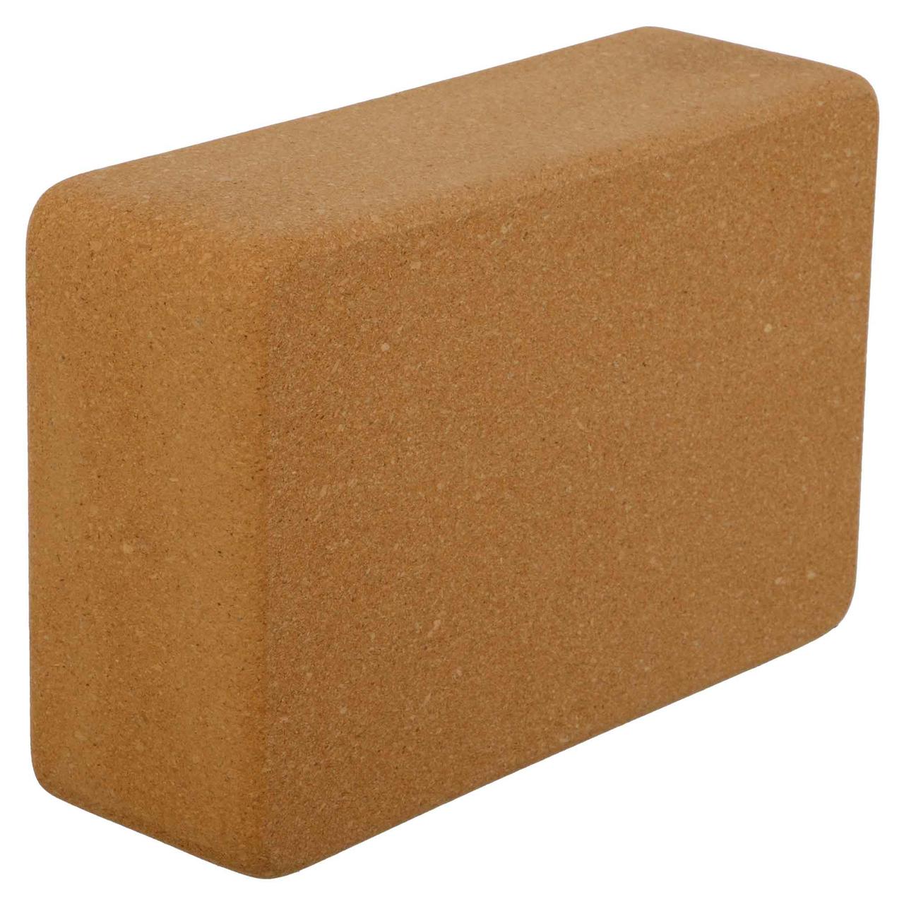 Блок для йоги коркова цегла опорний для йоги Zelart 0095 розмір 22x7x13 см Beige, фото 1