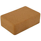 Блок для йоги коркова цегла опорний для йоги Zelart 0095 розмір 22x7x13 см Beige, фото 2