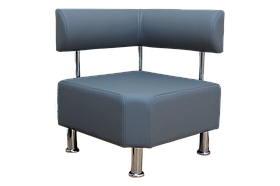 Модуль кутовий (Елемент кутовий, секція кутова) BNB Solo. Сірий (Колір 2233). Для очікування, примірювальній, коридора