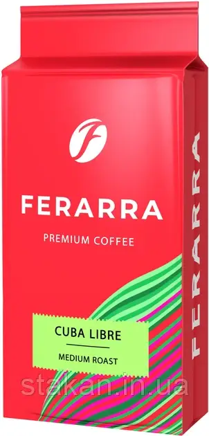 Упаковка меленої кави Ferarra Cuba Libre 250 г (100% Арабіка)