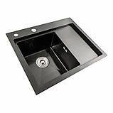 Кухонна мийка Platinum Handmade 5848 PVD L чорна 3.0/0.8, фото 4