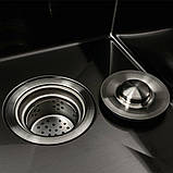 Кухонна мийка Platinum Handmade 5848 PVD L чорна 3.0/0.8, фото 7