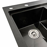 Кухонна мийка Platinum Handmade 5848 PVD L чорна 3.0/0.8, фото 5