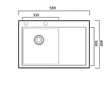 Кухонна мийка Platinum Handmade 5848 PVD L чорна 3.0/0.8, фото 8