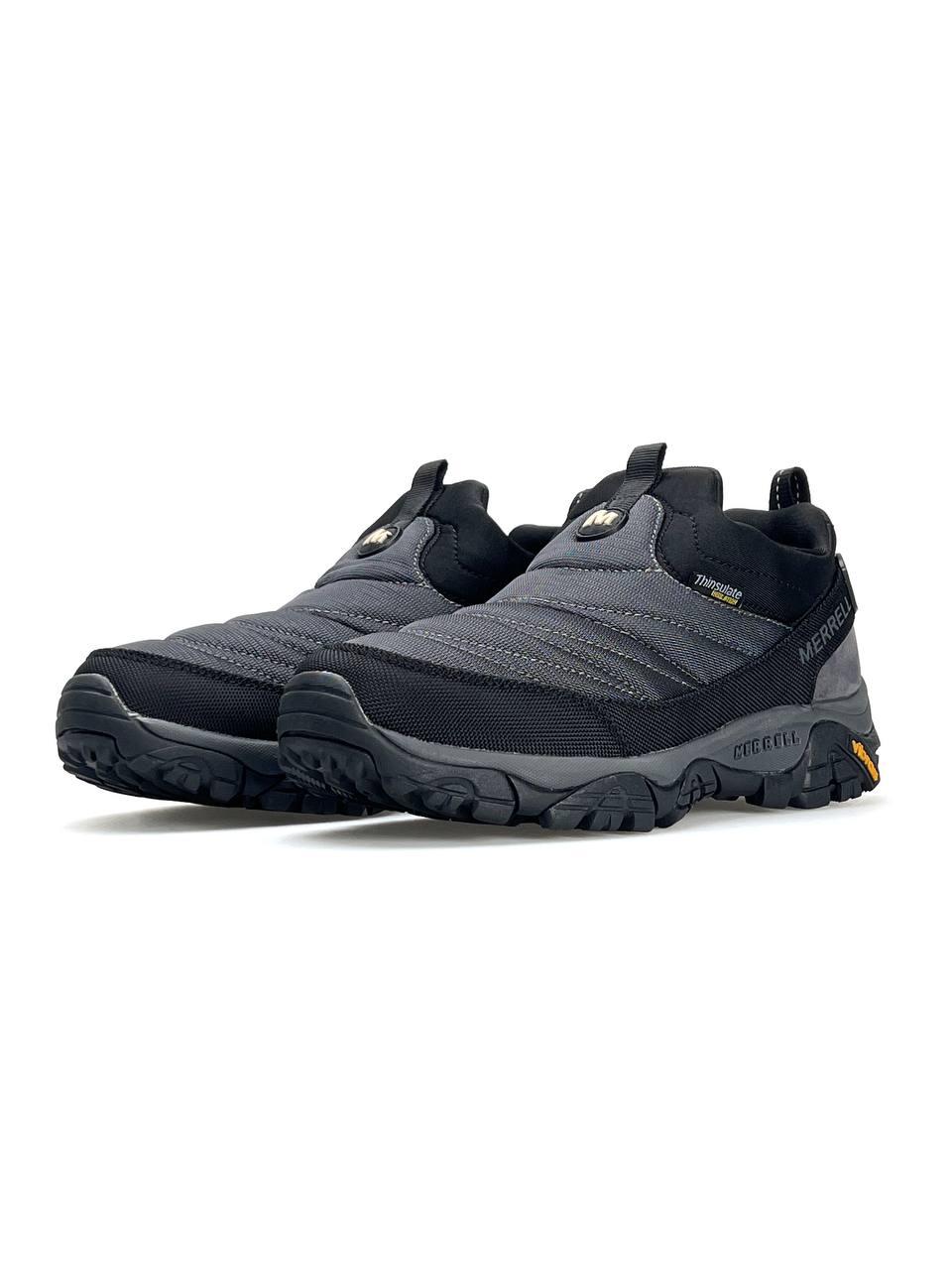 Чоловічі кросівки Merrell Nova Moc Grey Black, кеди Мерел водонепрон. текстиль термо єврозима. Чоловіче взуття