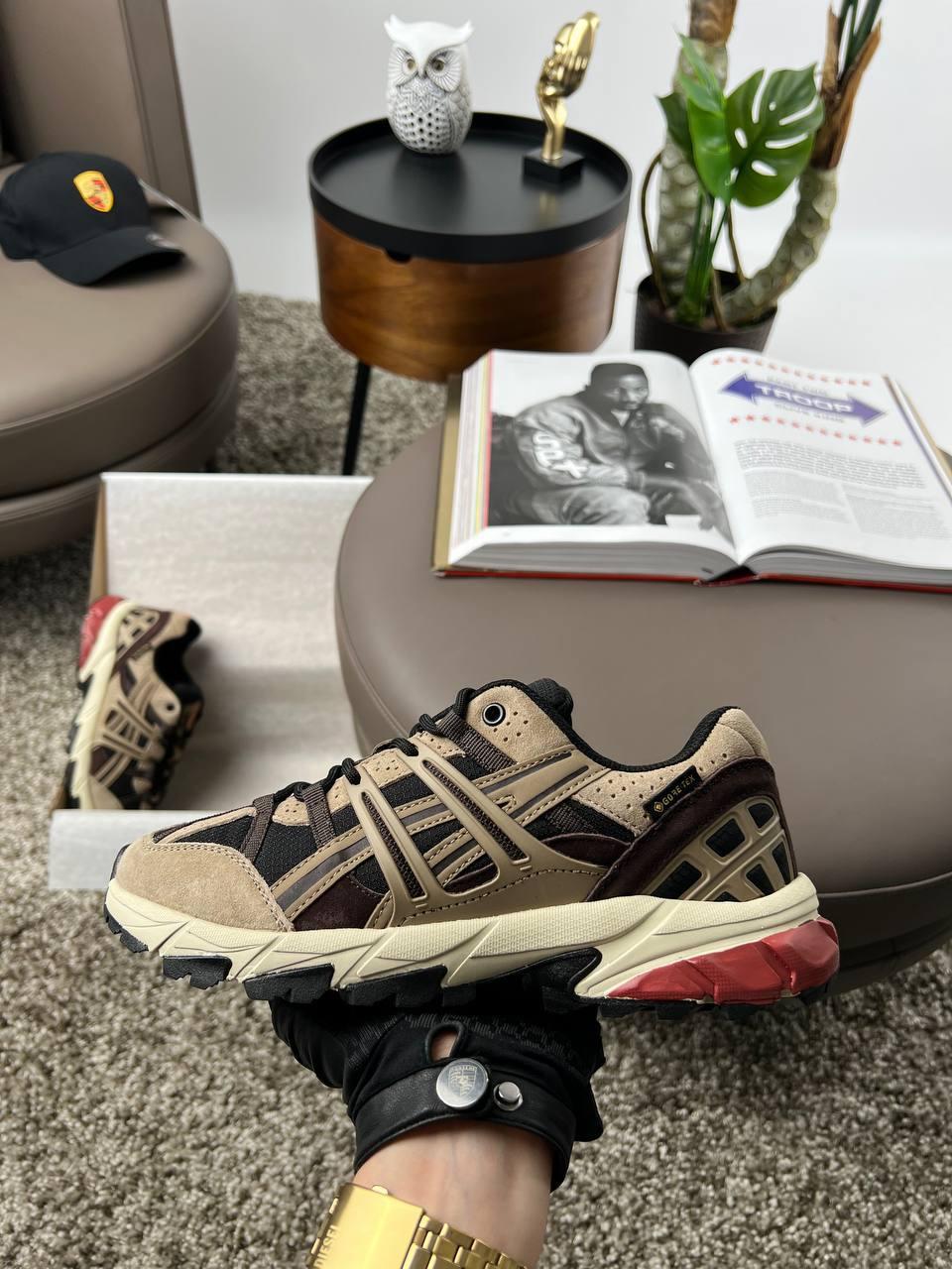 Чоловічі кросівки ASICS Gel-Sonoma 15-50 Gore-Tex Brown, кеди Асікс замша текстиль водонеп. Чоловіче взуття