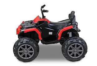 Квадроцикл дитячий (2 мотори по 45W, акум 12V7AH, МР3, підсвічування) Just Drive QUAD Q2 Red Червоний, фото 2
