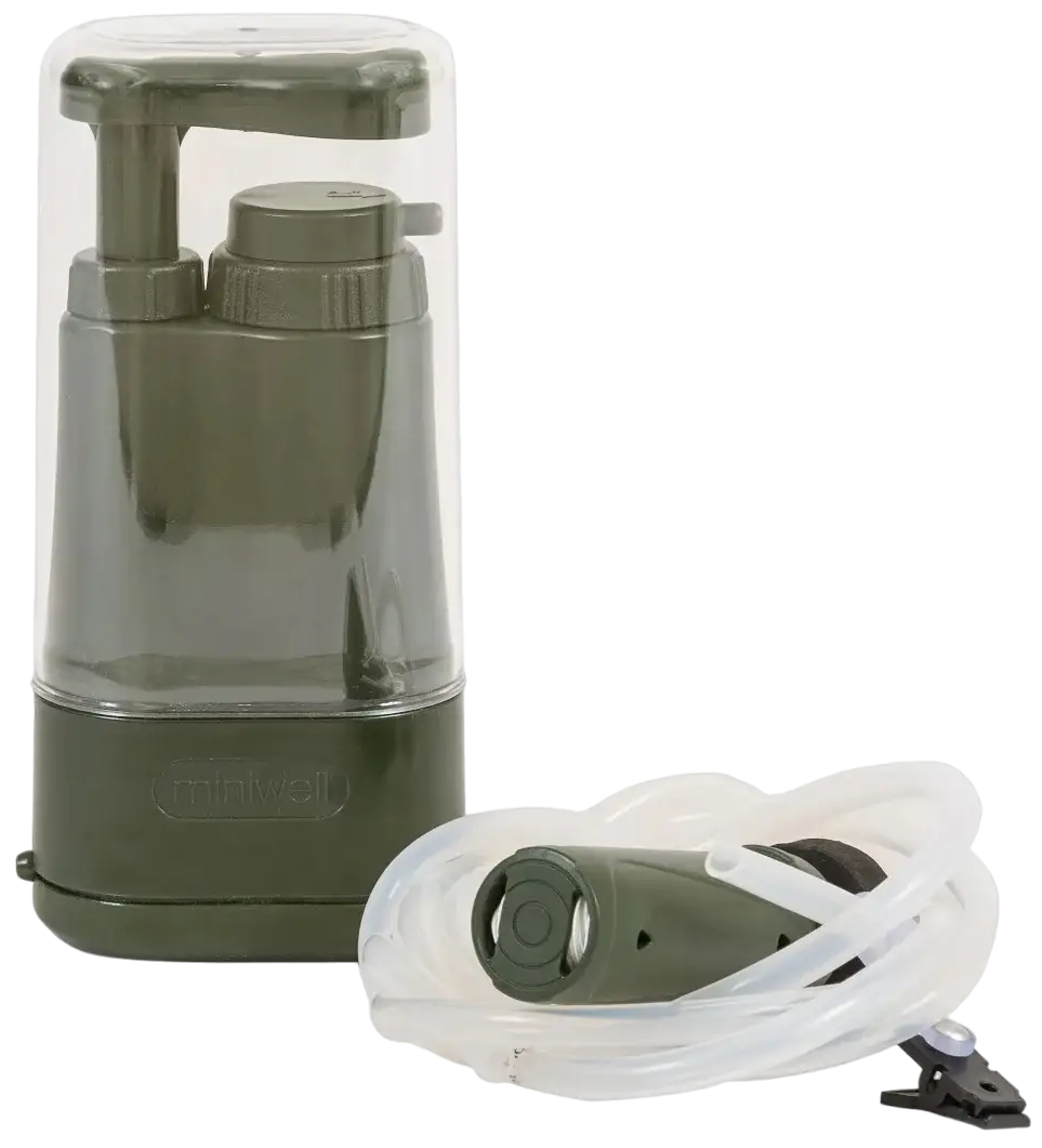Портативний туристичний фільтр для очищення води Highlander Miniwell Pump FA015 (Olive)