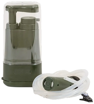 Портативний туристичний фільтр для очищення води Highlander Miniwell Pump FA015 (Olive), фото 1