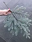 Блакитні штучні гілки ялинки упаковка 3 штуки Хвоя Traditional 60 см, фото 4