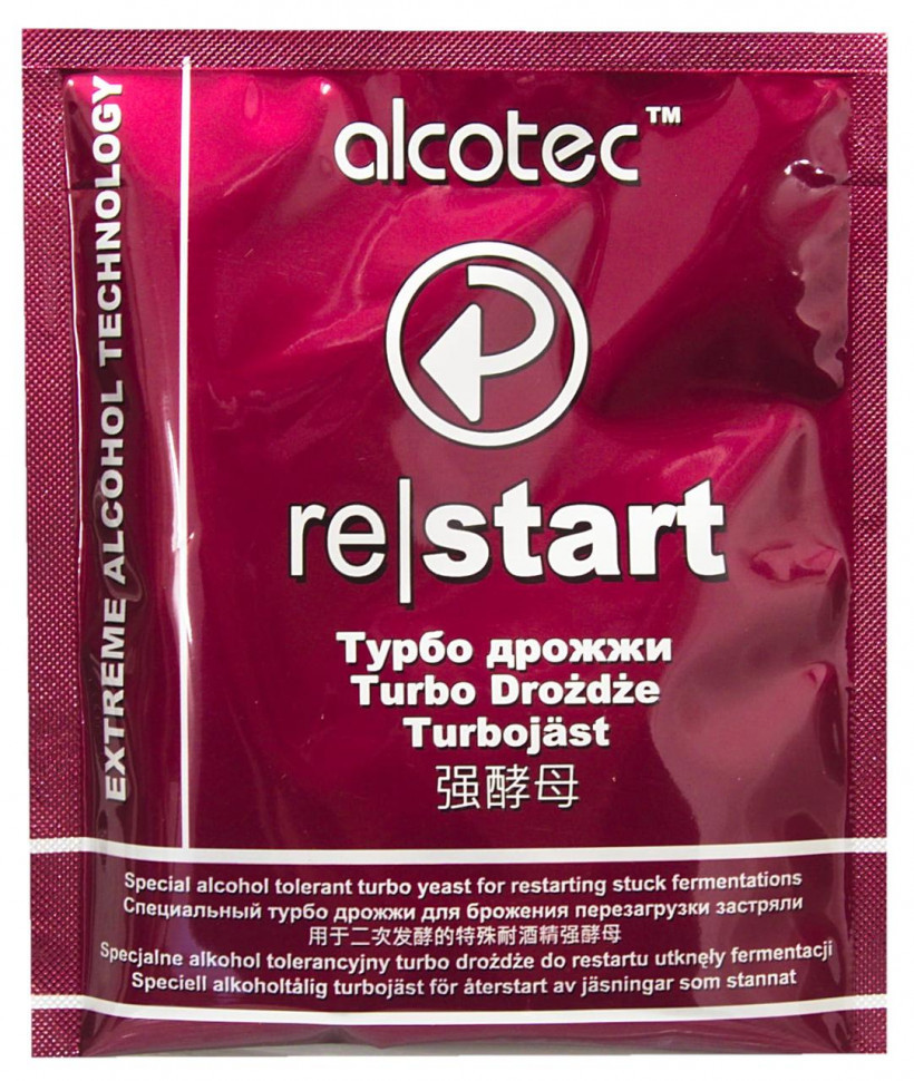 Турбо дріжджі спиртові Alcotec Restart для відновлення бродіння