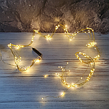 Гірлянда роса Кінський хвіст 200LED, новорічна гірлянда 8 ниток по 1,9м, гірлянда на ялинку тепле статичне світло, JYL-200, фото 8