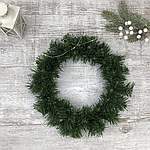 Новорічний різдвяний вінок із зеленої штучної хвої 30 см MR