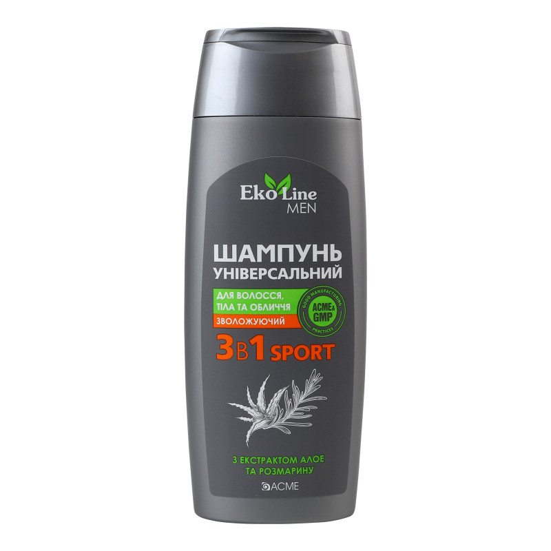 Шампунь Acme універсальний 3в1 "EkoLine" MEN Sport 250 мл (4823115503312)