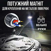 Налобний ліхтар із магнітом та затискачем акумуляторний PLD-6603-P8 ваш надійний помічник у будь-якій ситуації, фото 6