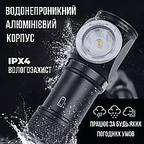 Налобний ліхтар із магнітом та затискачем акумуляторний PLD-6603-P8 ваш надійний помічник у будь-якій ситуації, фото 5