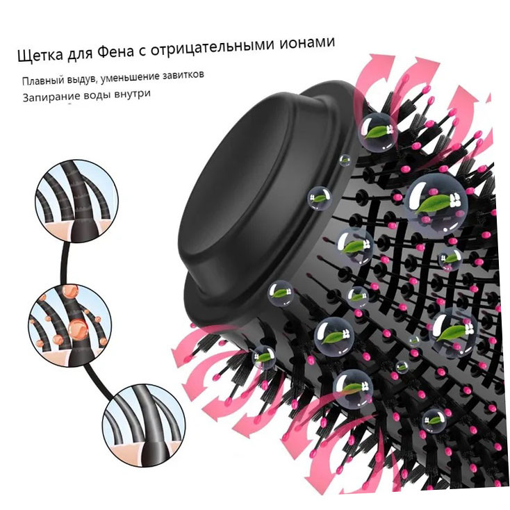 Фен 3в1 One step Hair Dryer 1000 Вт | Стайлер для укладання волосся Щітка, що обертається | Повітряний стайлер для волосся | Фен,