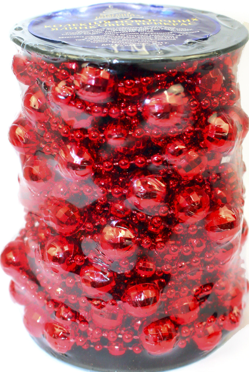 Намісто декор. 14ммх10м на бобіні,червоне №8349(24), фото 1