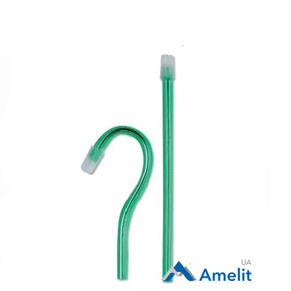 Слиновідсмоктувачі гнучкі зі знімним ковпачком, зелені, 100 шт./пак.