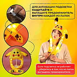 Шапка пікачу з вушками Шапка з вушками, що рухаються | HP-670 Сяючі шапки, фото 5