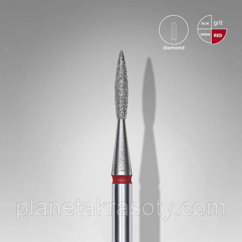 Фреза алмазна Полум'я гостре STALEKS PRO 1.6 мм червоний, фото 1