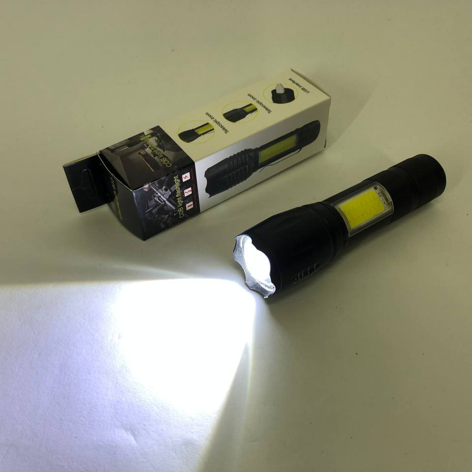 Ліхтарик акумуляторний ручний Bailong BL-29 діод T6 + COB зарядка від USB, ліхтарик EW-927 led, водонепроникний