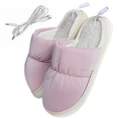 Домашні жіночі капці Lesko A-230 Pink 24.5 см кімнатні з підігрівом