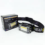 Ліхтар налобний YY-19С-5SMD+COB white+yellow+red TI-340 Motion Sensor, фото 11