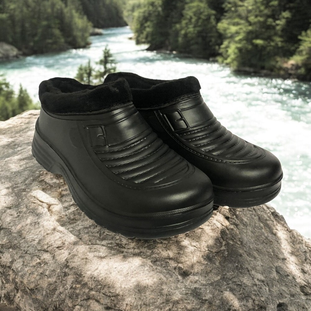 Практичне взуття для чоловіків 46р, Чорні черевики для роботи Зимове робоче взуття будівельників GC-74, фото 1