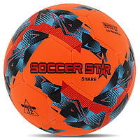 М'яч футбольний гібридна зшивка №5 PU HYBRID TECNOLOGY SHINE SOCCER STAR SHARE FB-6046