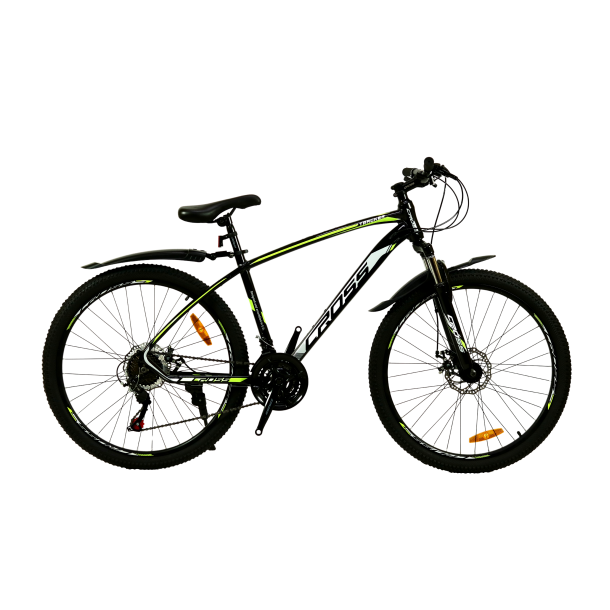 Велосипед CrossBike 24" Tracker 2024 Рама 15" black-yellow