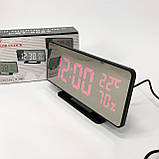 Годинник настільний дзеркальний VST-888Y-1 USB з XP-251 червоним циферблатом, фото 6