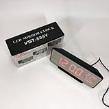 Годинник настільний дзеркальний VST-888Y-1 USB з XP-251 червоним циферблатом, фото 10