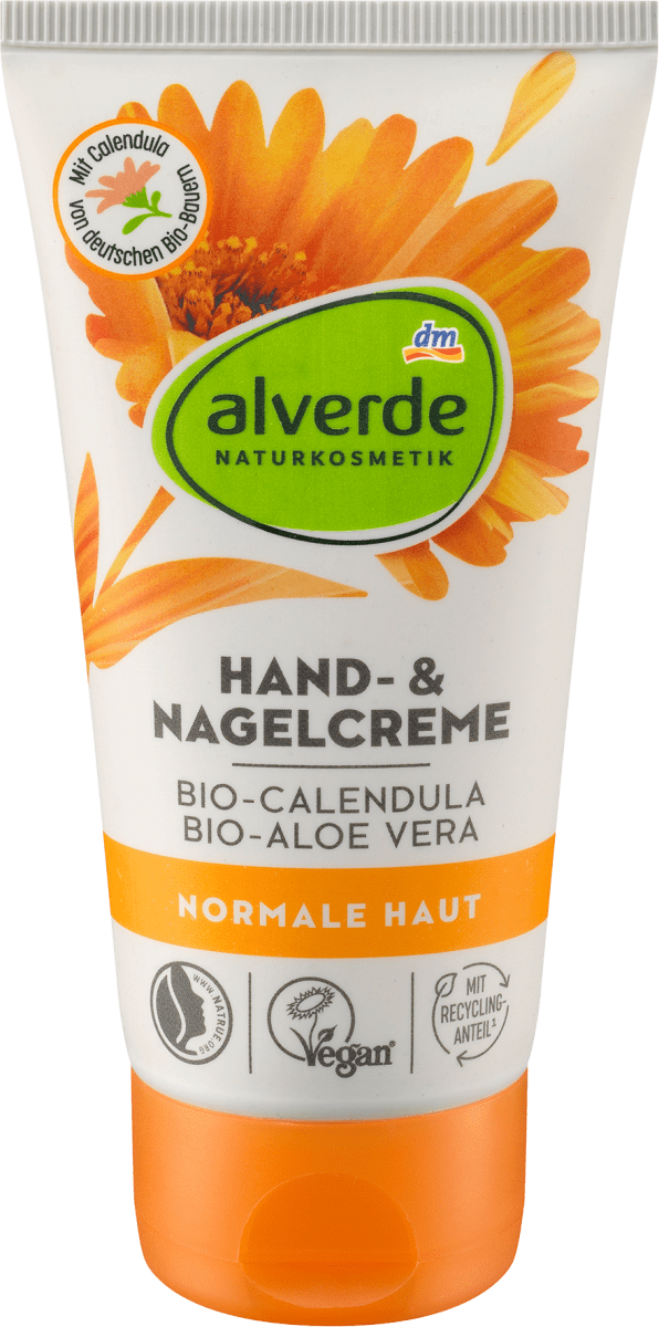 Бальзам для рук і нігтів Alverde Naturkosmetik (Календула та алое віра) 75 мл