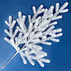 Декоративна хвоя штучні гілки ялинки білі упаковка 3 штуки Хвоя Traditional 60 см, фото 5