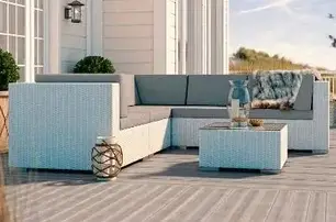 Дивани з штучного ротанга