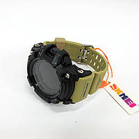 Годинник наручний чоловічий SKMEI 1384KH KHAKI, годинник наручний електронний тактичний. IR-645 Колір: хакі