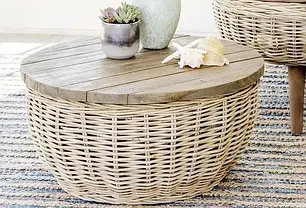 Журнальні столики зі штучного ротанга