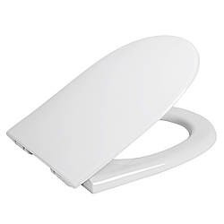 Кришка сидіння для унітаза Sydanit Акцент Soft - Close біла дюропласт з мікроліфтом