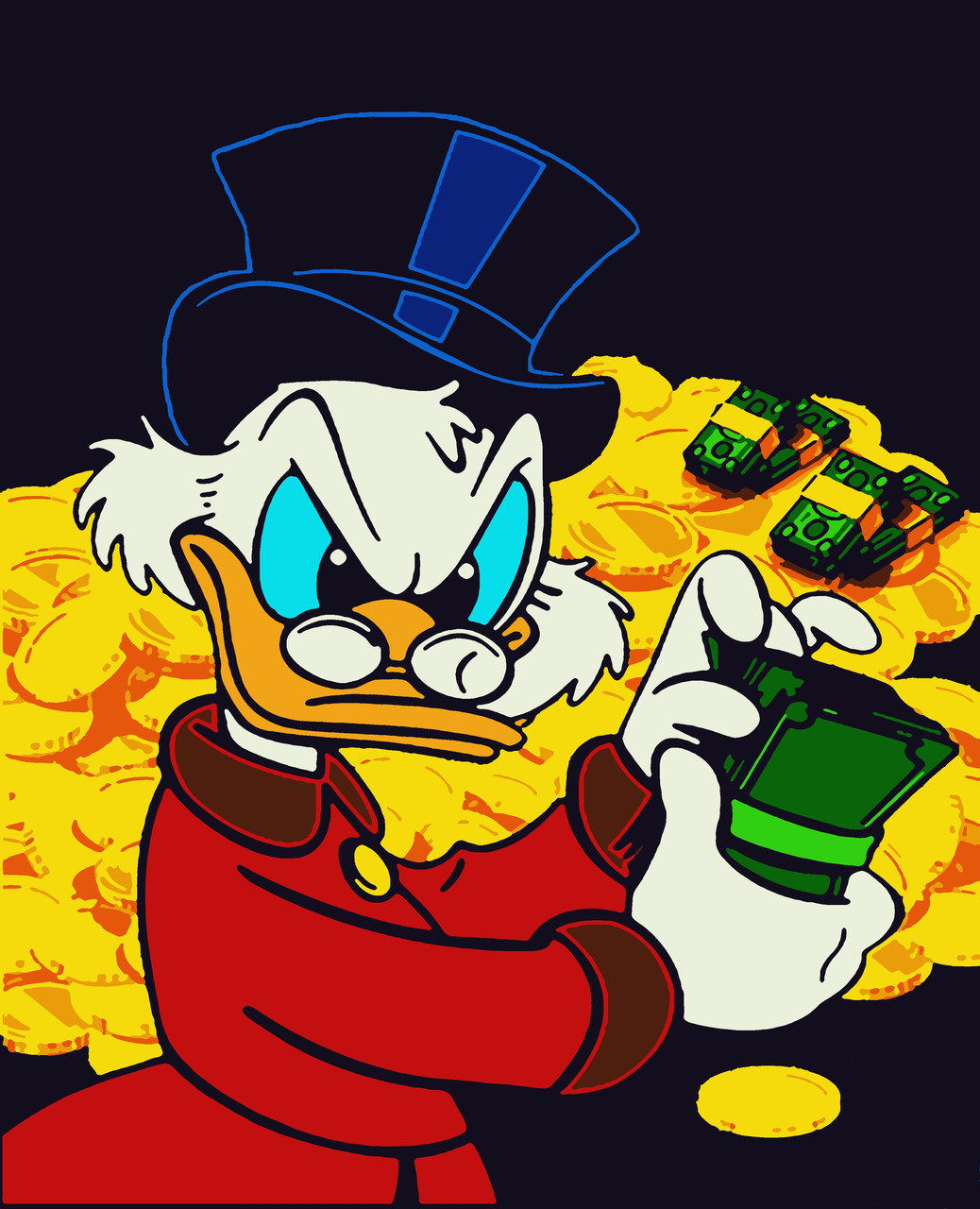 Картина за номерами Макдак золото (зі золотою фарбою) PNX2016, фото 1