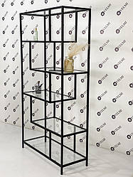 Підлоговий стелаж LOFT для салонів краси для офісу 5-ти рівневі стелажі для дому VM70