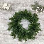 Новорічний різдвяний вінок із зеленої штучної хвої 40 см MR